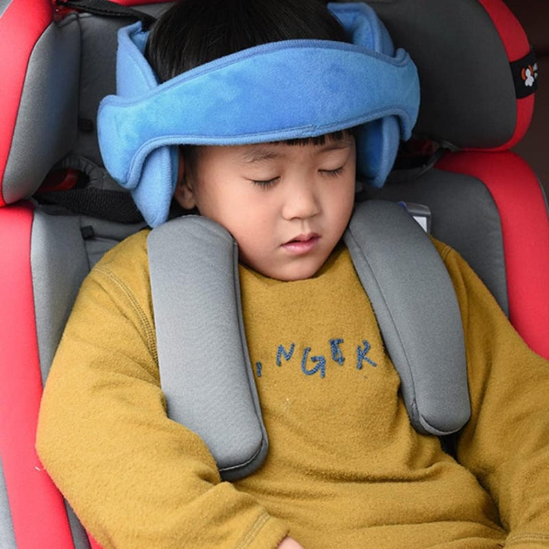 woobles Child Car Head Support, Car Seat Head Support Band Adjustable Child Neck Relief Pillow Safety Carseat Straps - Image 2